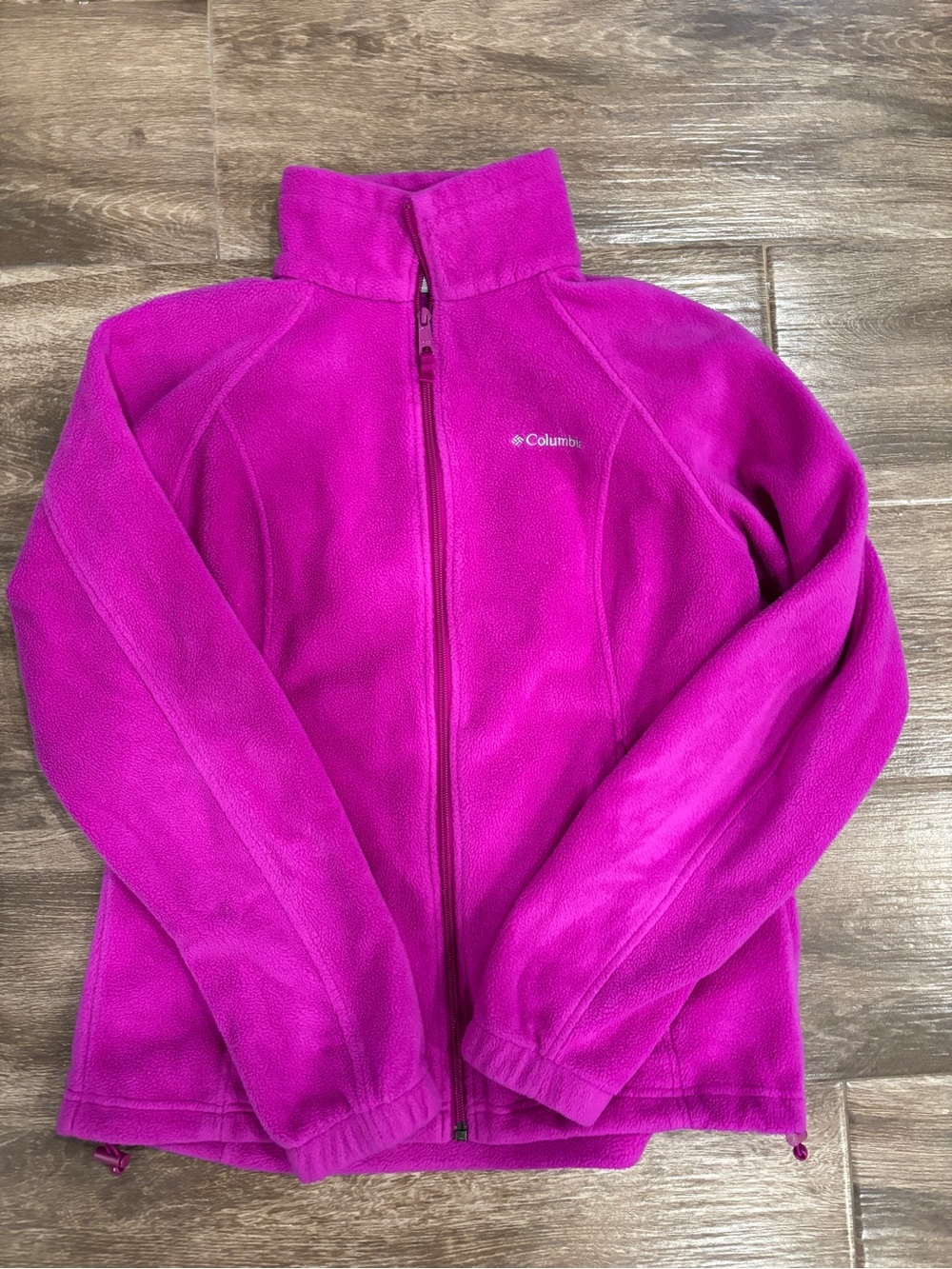 Columbia Women’s M Fushia Full-Zip Fleece Jacket Fall Autumn Layers Cozy Warm